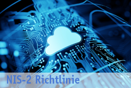 Symbolbild mit Überschrift für den Bereich "NIS2-Richtlinie"